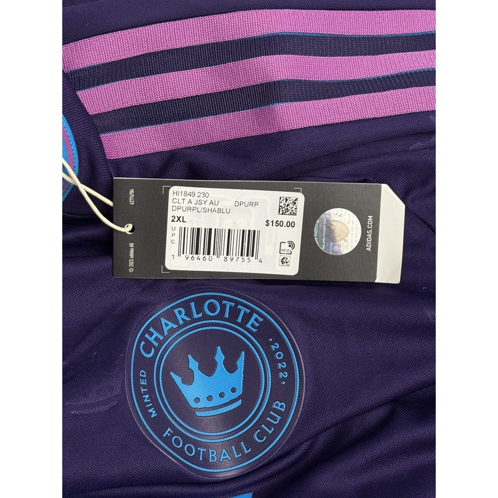Adidas MLS Charlotte FC 23/24 Authentic Soccer Jersey Size 2XL XXL HI1849 $150 - Picture 5 of 5